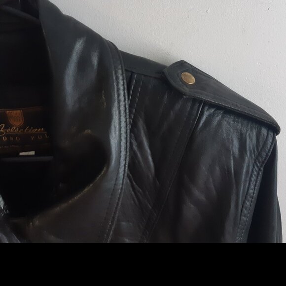 Jacket Leather Cuir Made In Canada Sélection Mono-Pol Small Women Rare Vintage - Picture 9 of 16